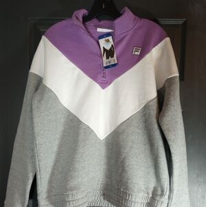 Eclectic Grandpa Comfy Fila Heritage Track Jacket Dead Stock NWT 1/4 Zip Sweater